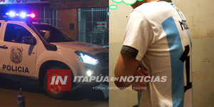 A PUNTA DE ARMA BLANCA AMENAZABA A PERSONAS Y TERMINÓ PRESO - Itapúa Noticias