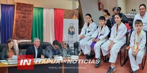 TAEKWONDISTAS ENCARNACENOS RECIBIERON RECONOCIMIENTO EN LA GOBERNACIÓN - Itapúa Noticias