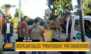 Despejan calles ''privatizadas'' por cuidacoches en Asunción | Telefuturo
