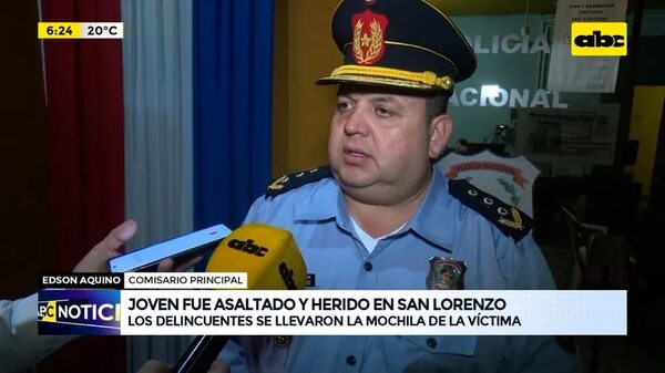 Video: Joven fue asaltado y herido en San Lorenzo - ABC Noticias - ABC Color