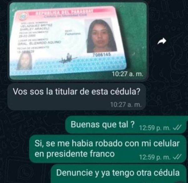 Con cédula robada estafaron en comercios