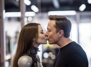 Elon Musk besa a robot "fabricado a su gusto" y genera debate