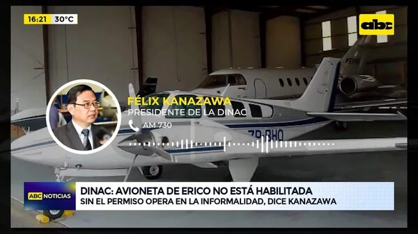 Dinac: Avioneta de Erico Galeano no está habilitada - ABC Noticias - ABC Color