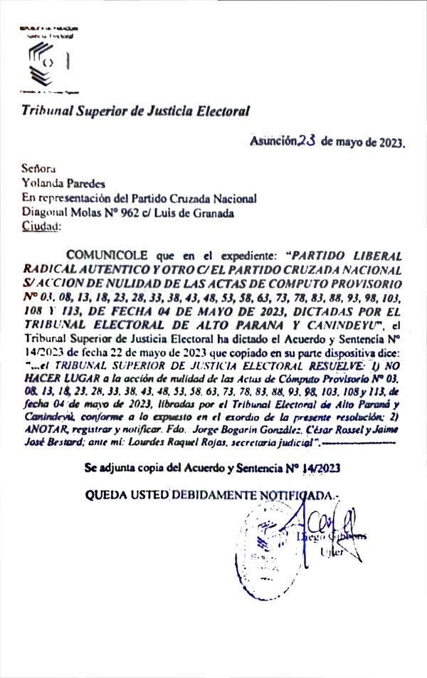 TSJE falla a favor de Cruzada Nacional y no perderá banca en Diputados - La Clave