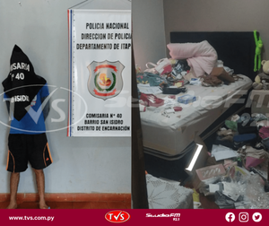 HOMBRE CON ARRESTO DOMICILIARIO Y VARIOS ANTECEDENTES FUE DETENIDO EN FLAGRANCIA DE HURTO EN ENCARNACIÓN