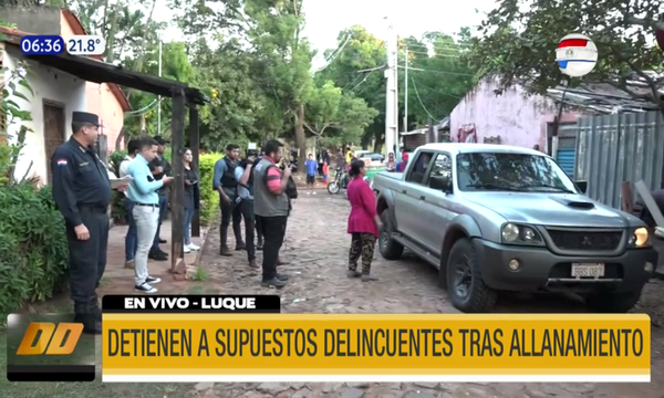 Detienen a supuestos delincuentes tras allanamiento en Luque | Telefuturo