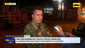 Video: Militar borracho tumbó con su vehículo  - ABC Noticias - ABC Color
