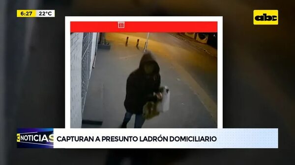 Video: Capturan a presunto ladrón domiciliario - ABC Noticias - ABC Color