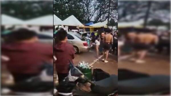 [VIDEO] ¡Mañamina! Jóvenes "amanecieron" chupando y perreando en "honor" a María Auxiliadora