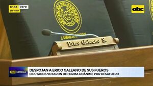 Video: Despojan a Erico Galeano de sus fueros  - ABC Noticias - ABC Color