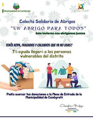 Municipalidad de Cambyreta lanza campaña solidaria para ayudar a familias vulnerables