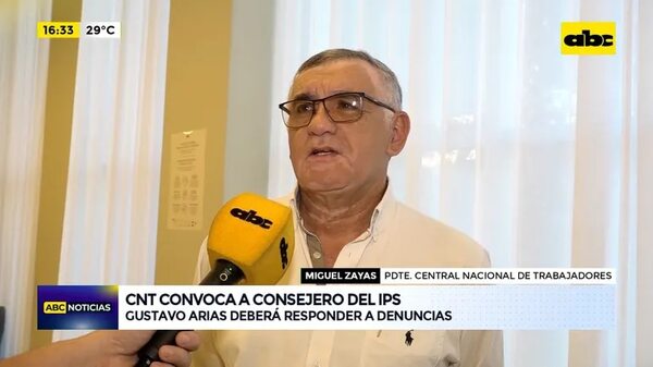 Video: CNT convoca a consejero del IPS  - ABC Noticias - ABC Color