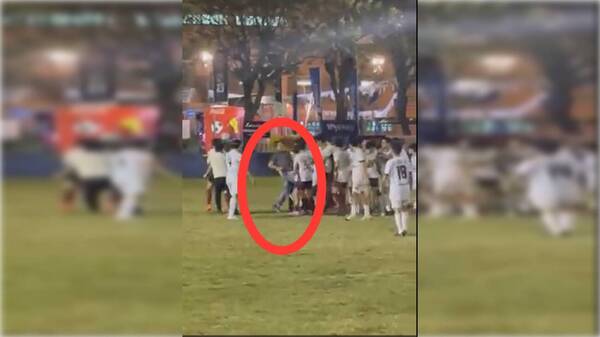 [VIDEO] Intercolegial opa vai: se metió un papá y le jugó un rodillazo al rival