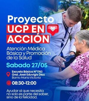 Este sábado el barrio María Victória recibirá el Móvil de salud de la UCP
