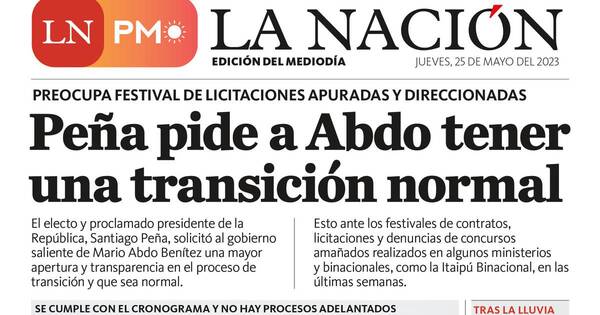 La Nación / LN PM: edición mediodía del 25 de mayo