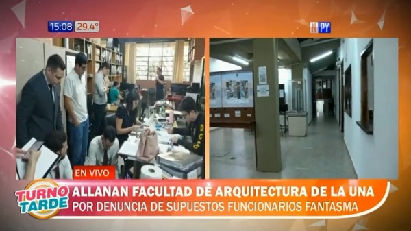 Allanan la Facultad de Arquitectura por denuncia de “funcionarios fantasmas”