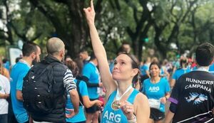 Lali Gonzalez corrió la tradicional maratón de 10 kilómetros en Buenos Aires