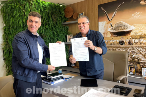 Esperanzador: Intendente Acevedo y Prefeito Campos firmaron convenio de cooperación entre Pedro Juan Caballero y Ponta Porã - El Nordestino