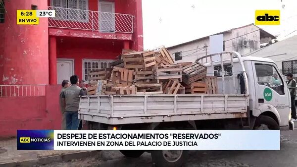 Video: Despeje de estacionamientos reservados - ABC Noticias - ABC Color