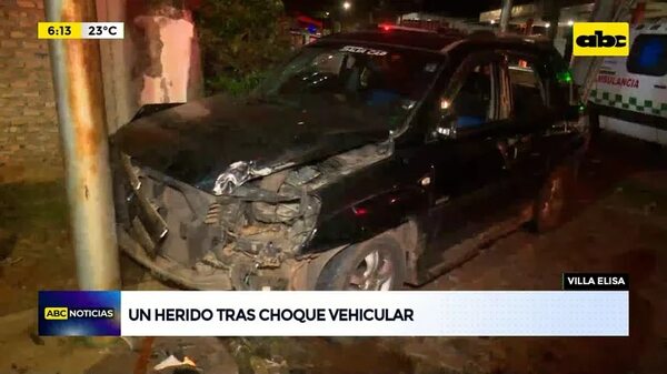 Video: un herido tras choque vehicular en Villa Elisa - ABC Noticias - ABC Color