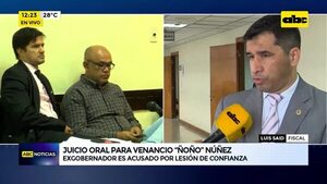 Video: Juicio oral para Venancio “Ñoño” Núñez - ABC Noticias - ABC Color