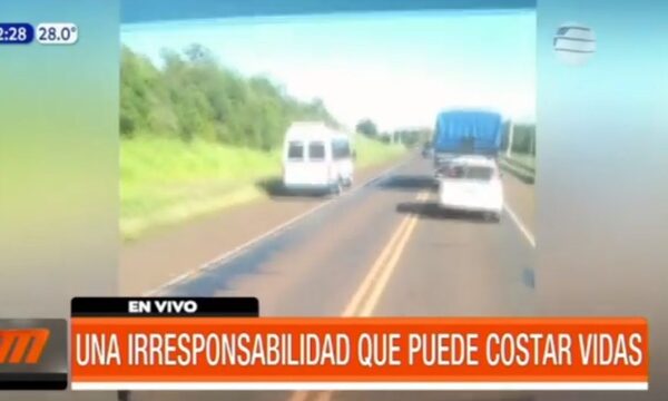 Conductor realiza peligrosa maniobra en plena ruta | Telefuturo