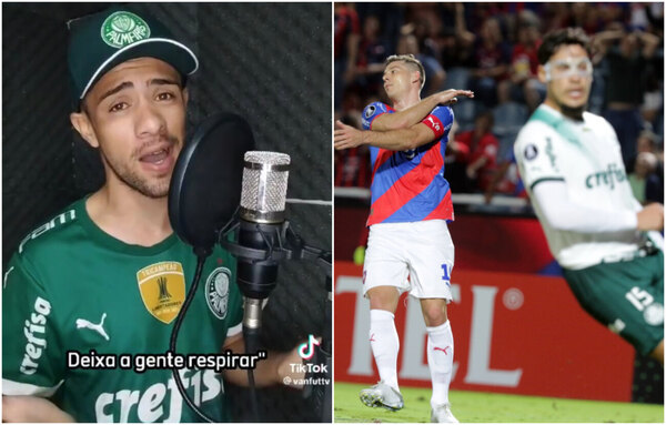 Versus / Insólito: Hincha del Palmeiras "carga" a Cerro Porteño al ritmo de "Galopera"