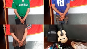 Tres hombres detenidos y objetos recuperados tras hurto en barrio San Pedro
