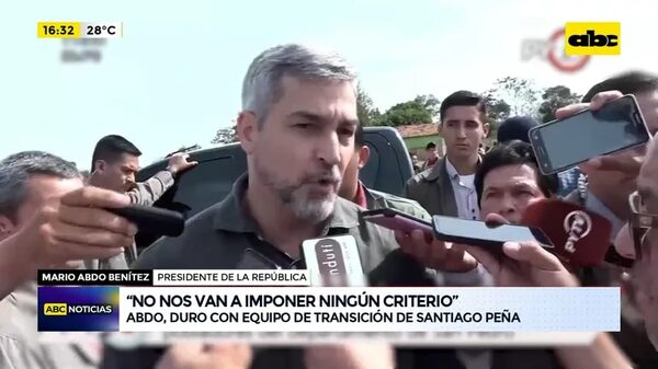 Video: Mario Abdo, duro con equipo de transición de Santiago Peña - ABC Noticias - ABC Color