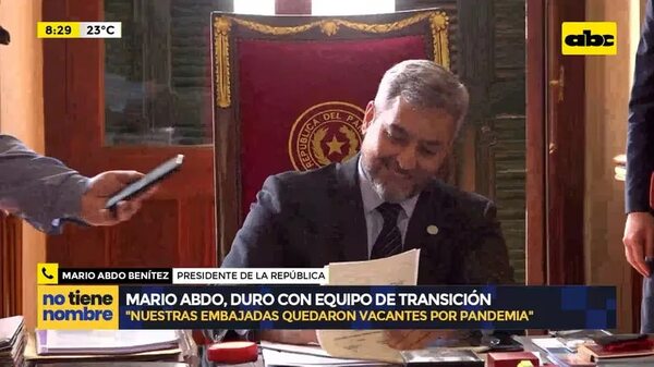 Video: Mario Abdo, duro con equipo de transición  - ABC Noticias - ABC Color