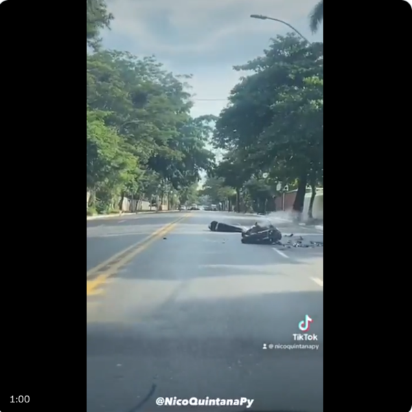 (VIDEO) Un tiktoker graba un feo accidente sobre Mariscal López