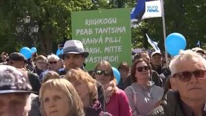 Protesta contra el matrimonio LGTB en Estonia que prodría ser aprobado por el Parlamento
