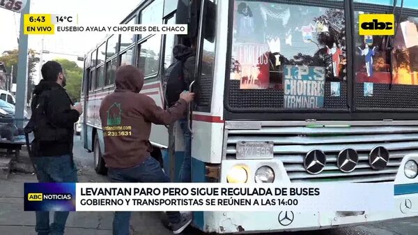 Video: Levantan paro pero sigue regulada de buses - ABC Noticias - ABC Color