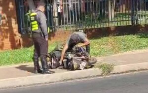 Se negó a entregar su moto a la Caminera y le prendió fuego en San Lorenzo – Prensa 5