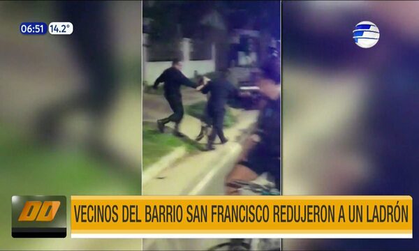 Vecinos del barrio San Francisco redujeron a un ladrón | Telefuturo