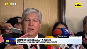 Video: Senadores respaldan a Efraín Alegre y rechazan pedido de intendentes liberales - ABC Noticias - ABC Color