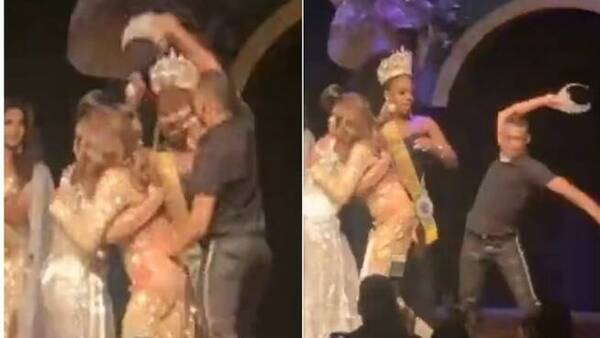 [VIDEO] Concurso de belleza opa en escándalo: Un ñato rompió la corona tras la derrota de su esposa