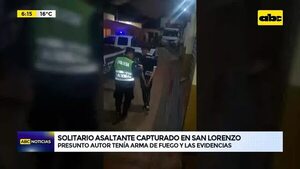 Video: Solitario asaltante capturado en San Lorenzo  - ABC Noticias - ABC Color