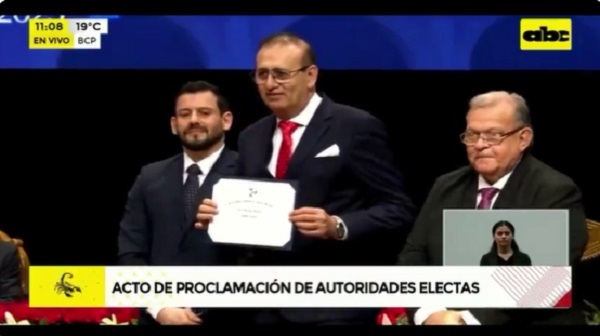 El imputado Erico Galeano es proclamado senador nacional