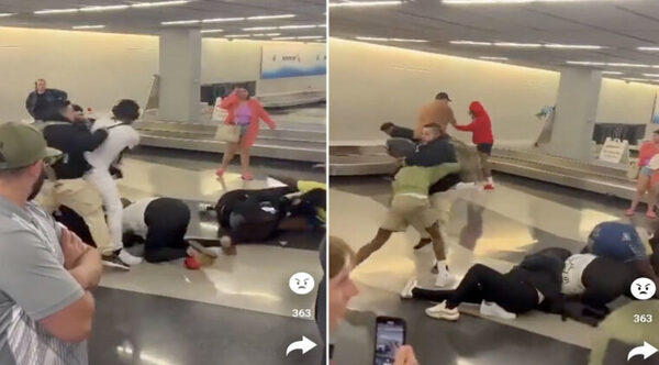 VIDEO| Pasajeros protagonizan una salvaje golpiza en un aeropuerto en EEUU