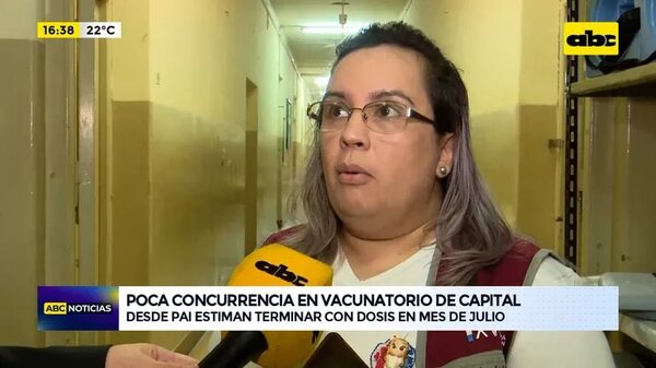 Video: Poca concurrencia en vacunatorio de capital - ABC Noticias - ABC Color