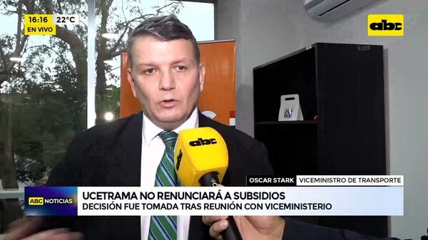 Video: Ucetrama no renunciará a subsidio - ABC Noticias - ABC Color