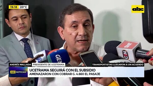 Video: Ucetrama seguirá con el subsidio - ABC Noticias - ABC Color
