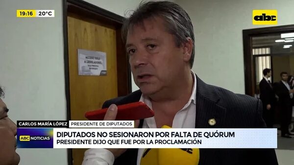 Video: Sin quórum en diputados para tratar varios temas - ABC Noticias - ABC Color