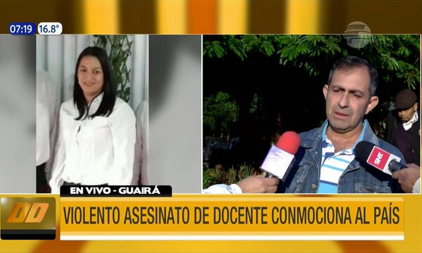 Esposo de docente asesinada: ''Pido justicia para ella, era una inocente'' | Telefuturo