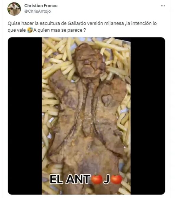 Hicieron una milanesa de la polémica estatua de Gallardo - Soy un viral - ABC Color