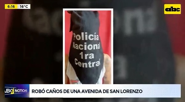 Detienen a joven sospechoso de robar caños galvanizados