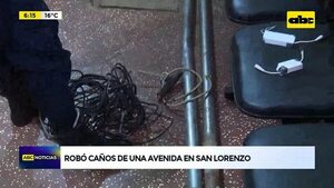 Video: Robó caños de una avenida en San Lorenzo - ABC Noticias - ABC Color