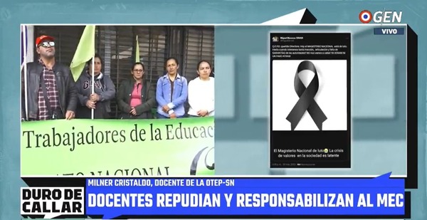 Docentes se movilizan frente al MEC y denuncian falta de protección - ADN Digital