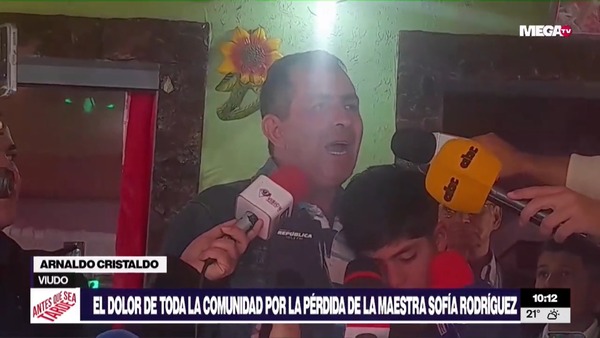 VIDEO | Entre lágrimas, el esposo de la maestra asesinada hace un pedido a los padres de familia - Megacadena — Últimas Noticias de Paraguay